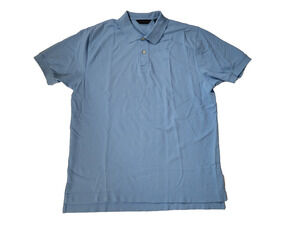 Scott Barber Mens XL Light Blue Polo Shirt Short Sleeve Preppy Golf Casual